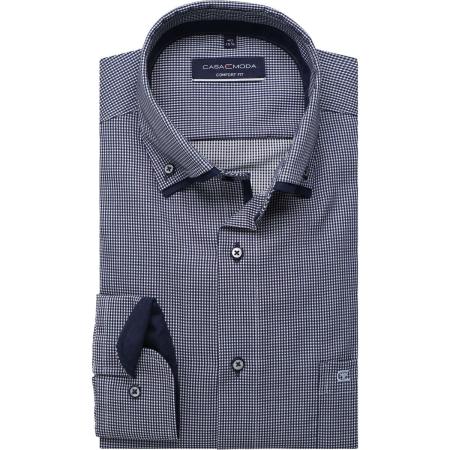 Casa Moda Overhemd blauw, Ruit