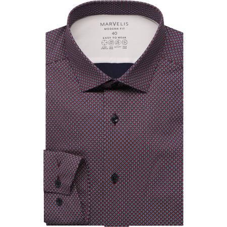 Marvelis Performance Overhemd rood, Bedrukt