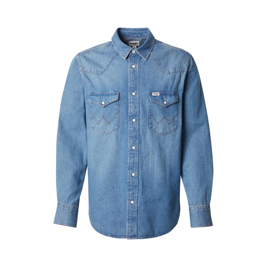 Wrangler WRANGLER Overhemd WESTERN SHIRT blauw denim -