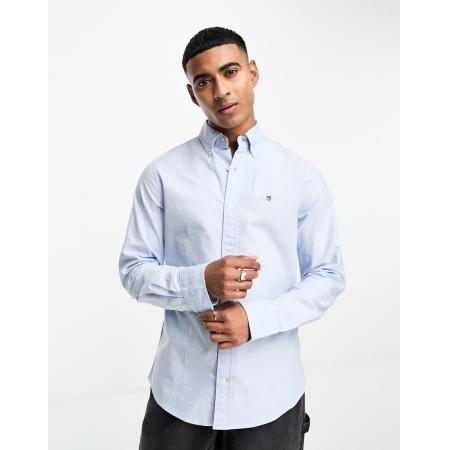 GANT - Slim-fit Oxford overhemd met icoonlogo in lichtblauw