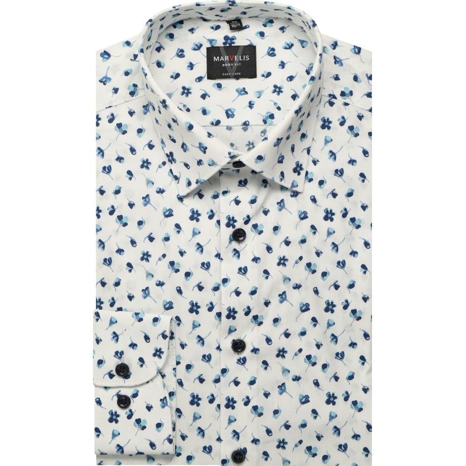 Marvelis Overhemd ecru, Motief Wit