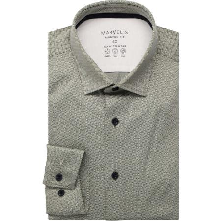 Marvelis Performance Overhemd olijf, Effen