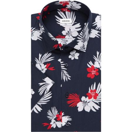 Seidensticker Overhemd Korte mouw marine