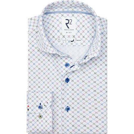 R2 Amsterdam Jersey shirt wit, Motief