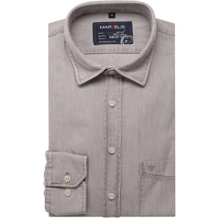 Marvelis Casual Overhemd lichtgrijs, Effen