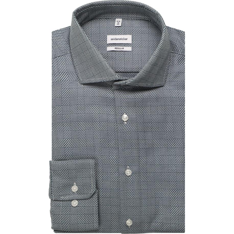Seidensticker Overhemd groen, Ruit Groen