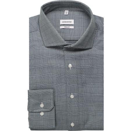 Seidensticker Overhemd groen, Ruit