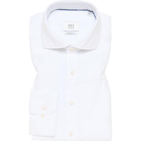 ETERNA 1863 Linnen Overhemd wit, Effen