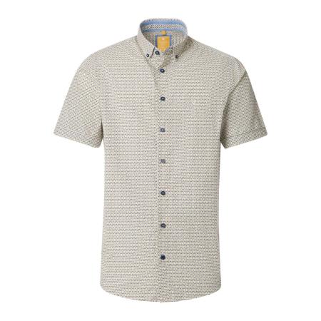 Redmond Casual Overhemd Korte mouw geel