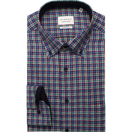 ETERNA Overhemd marine, Ruit
