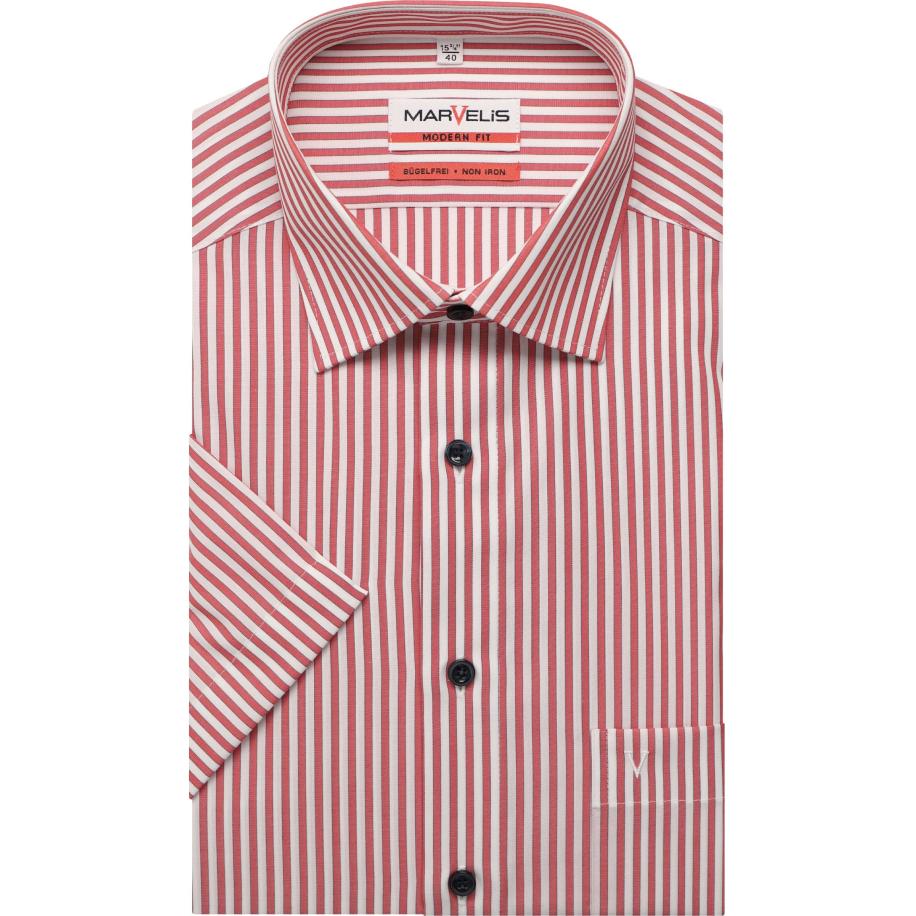 Marvelis Overhemd Korte mouw rood Rood