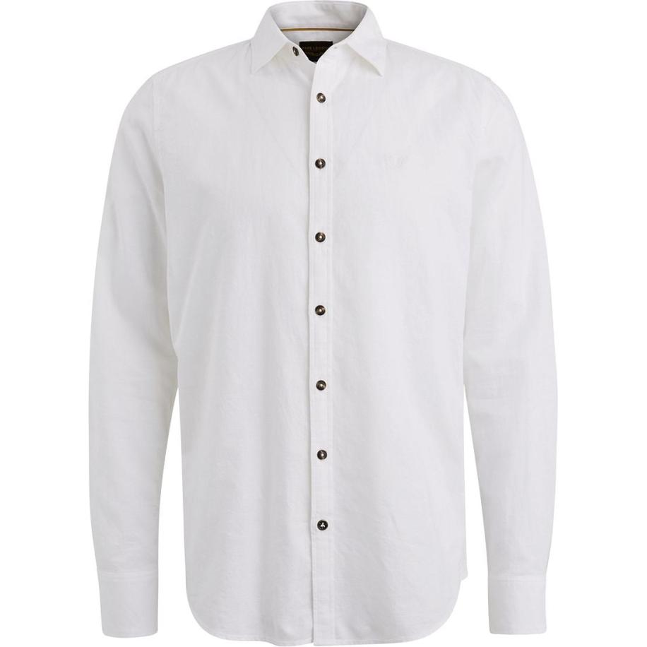 PME Legend Linnen Blend Overhemd Wit Wit