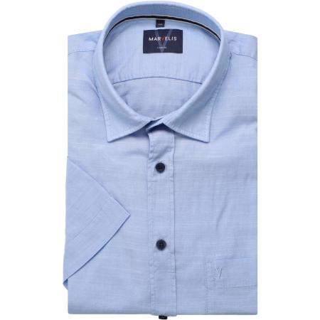 Marvelis Casual Overhemd Korte mouw blauw