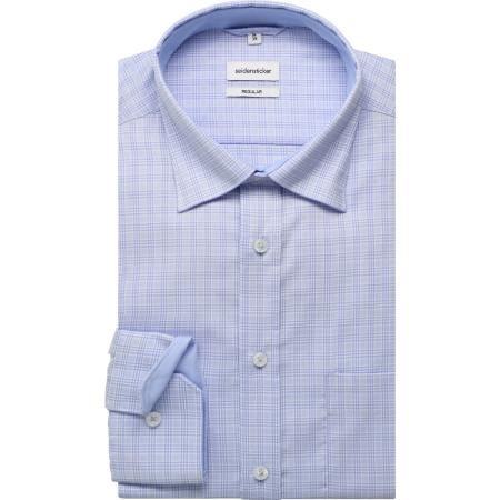 Seidensticker Overhemd lichtblauw, Ruit