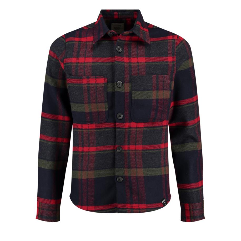 Key Largo Key Largo Overhemd ZERMATT grijs gemêleerd / rood gemêleerd -