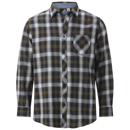 jan vanderstorm Jan Vanderstorm Overhemd Olafgard donkerblauw / olijfgroen / wit