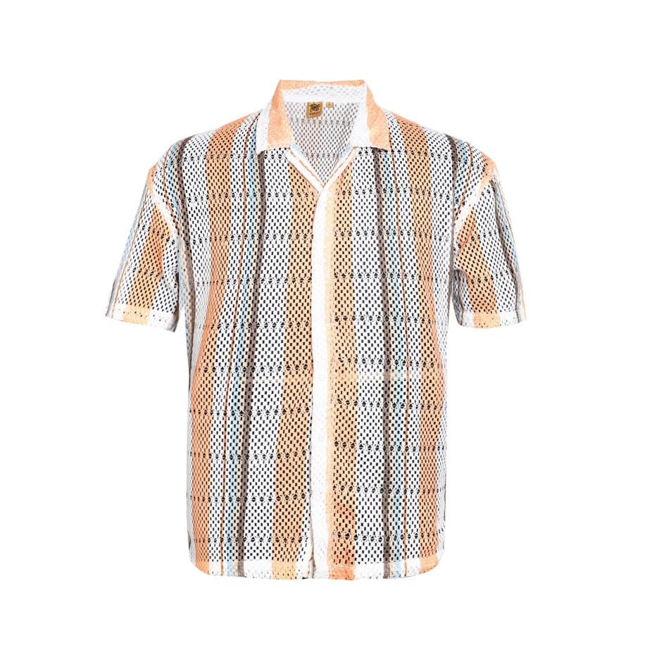 Campus Sutra Overhemd Topsie lichtblauw / bruin / lichtoranje / wit Oranje