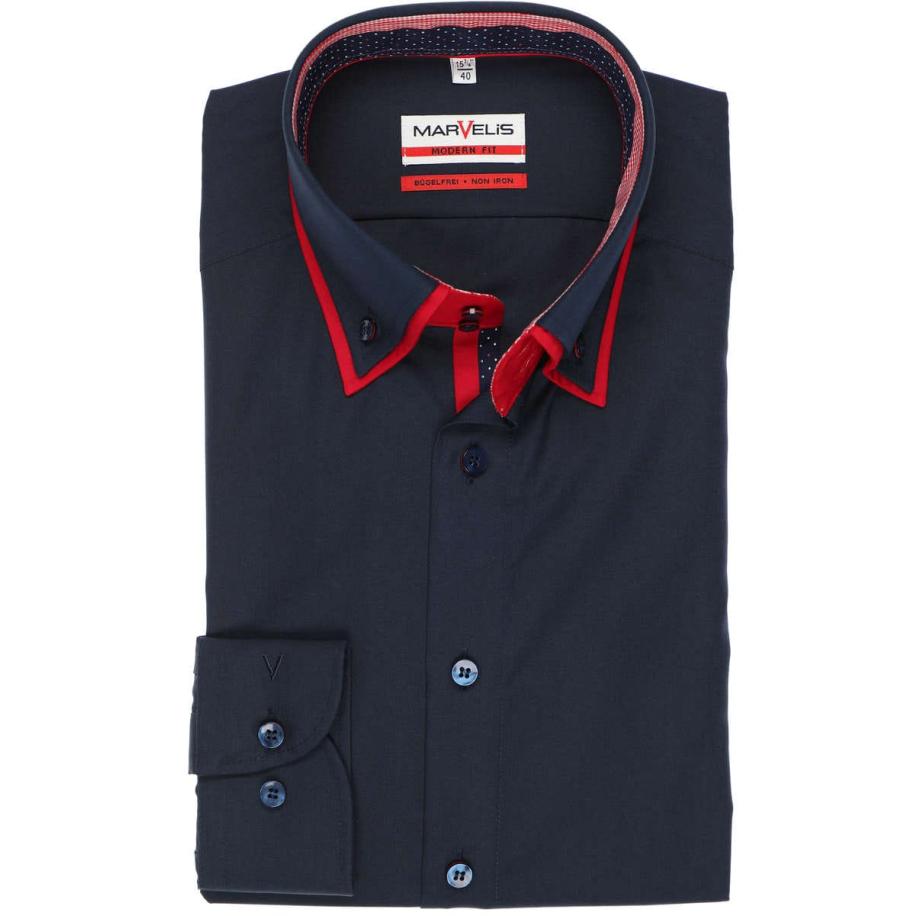 Marvelis Overhemd abrikoos, Effen Oranje