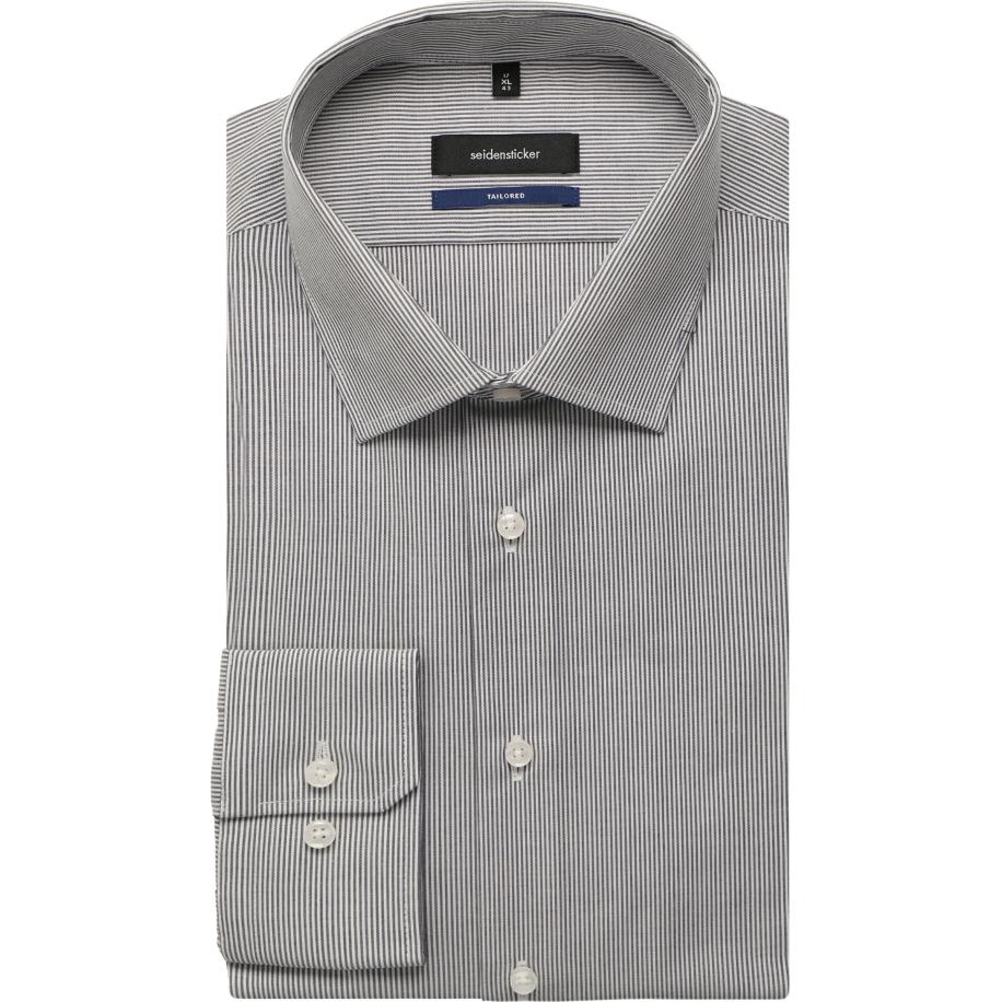 Seidensticker Overhemd donkerblauw, Gestreept Blauw