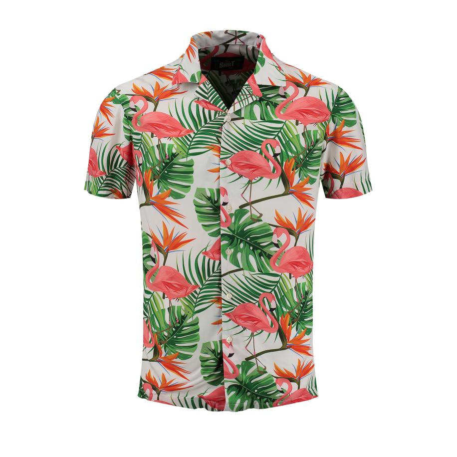 Key Largo Key Largo Overhemd KLKEYS groen / rosé / wit -