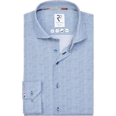 R2 Amsterdam Jersey shirt blauw, Effen