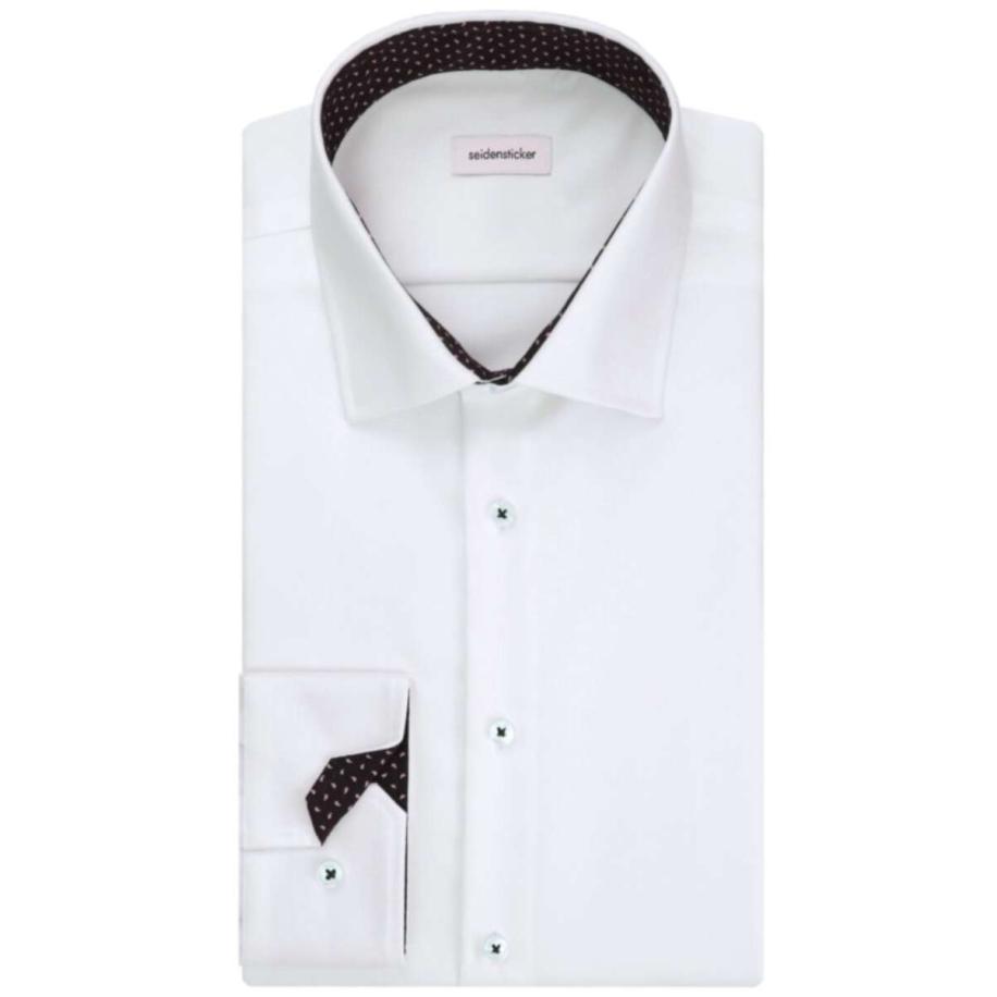 Seidensticker Overhemd wit, Effen Wit