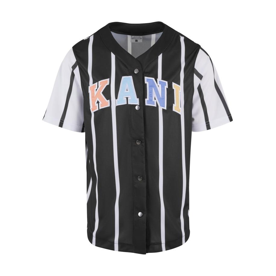 Karl Kani Karl Kani Overhemd KM241-040-2 lichtblauw / pasteloranje / zwart / wit -