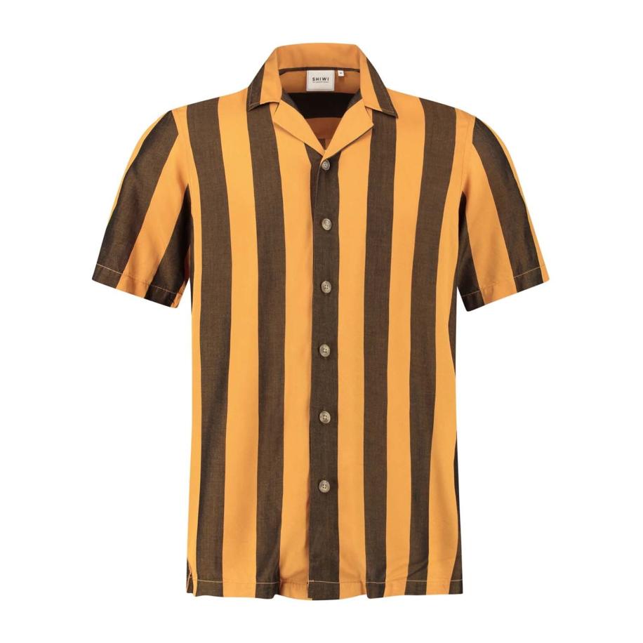 Shiwi Shiwi Overhemd Cooper oranje / zwart -