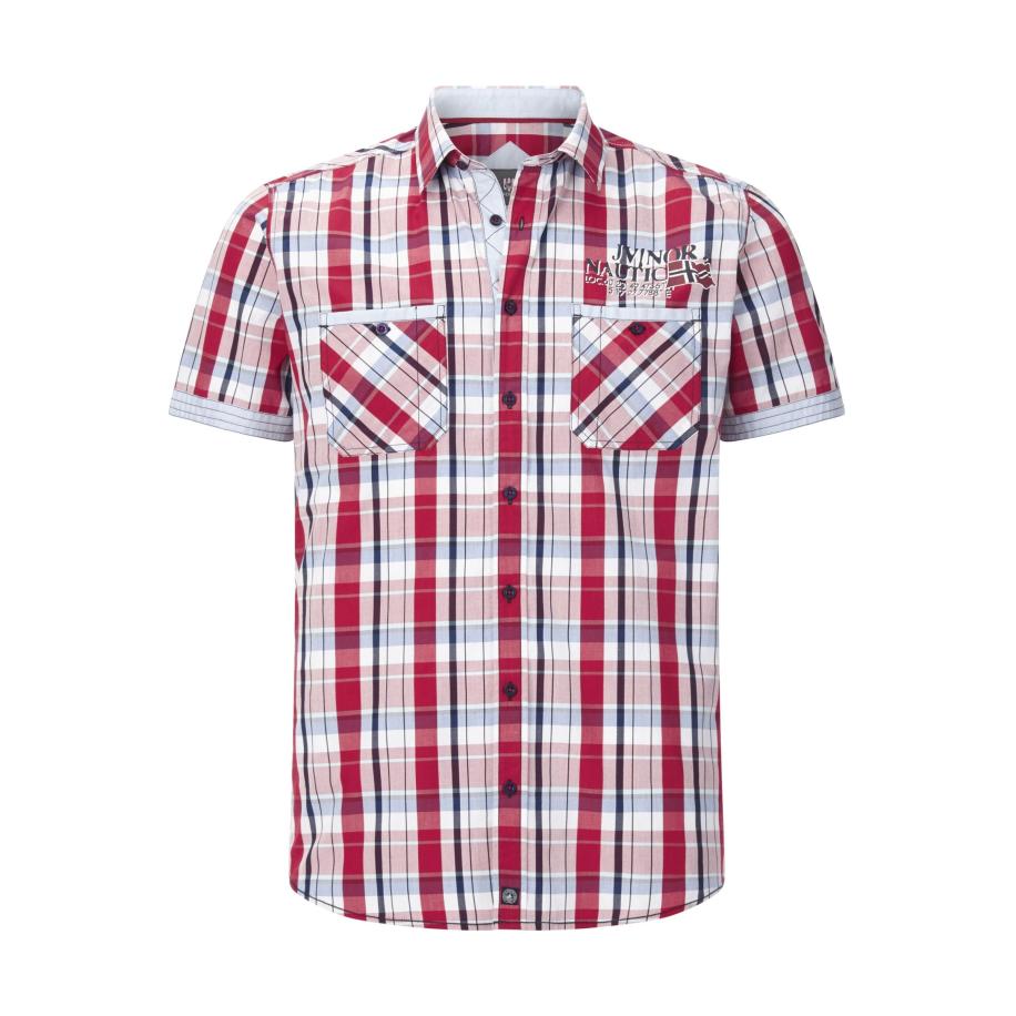 Jan Vanderstorm Overhemd Korte mouw rood Rood