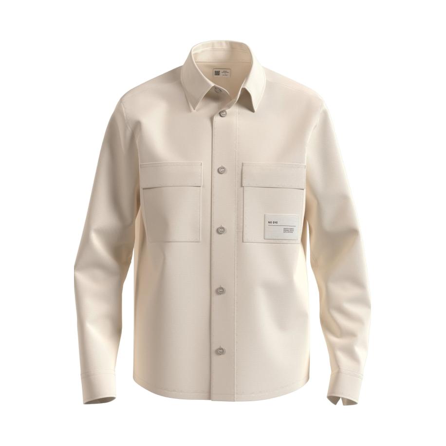 OLYMP x Boris Herrmann Overshirt ecru, Effen Wit