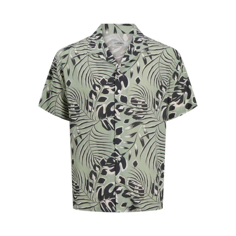 JJ Rebel JJ Rebel Overhemd JREBBLOOM RESORT pastelgroen / zwart / wit -