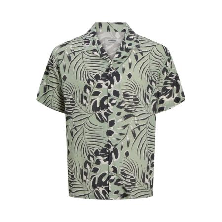 JJ Rebel JJ Rebel Overhemd JREBBLOOM RESORT pastelgroen / zwart / wit