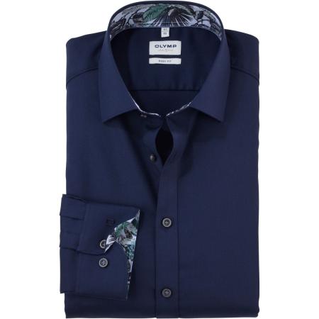 OLYMP Level Five Overhemd marine, Faux-uni