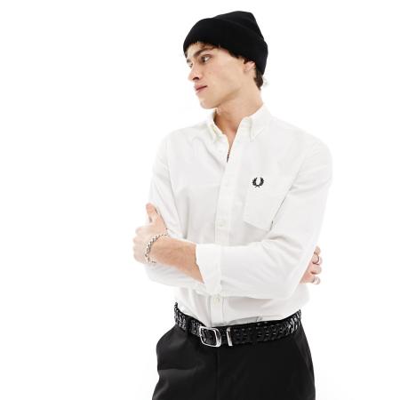 Fred Perry - Oxford overhemd in wit