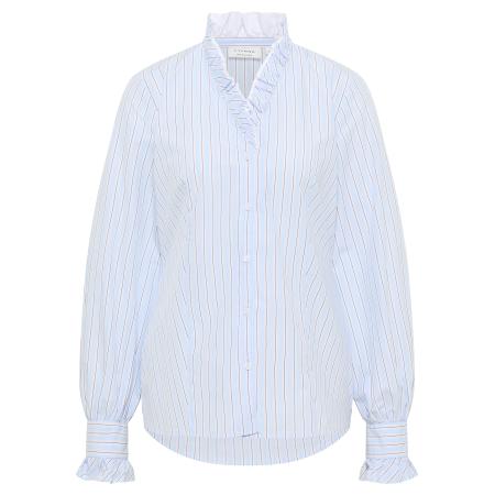 Eterna ETERNA Blouse lichtblauw / wit