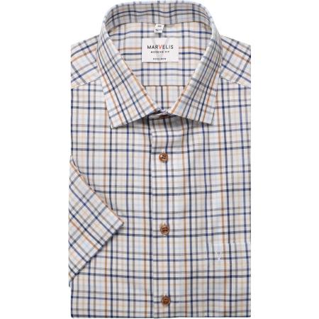 Marvelis Overhemd Korte mouw beige