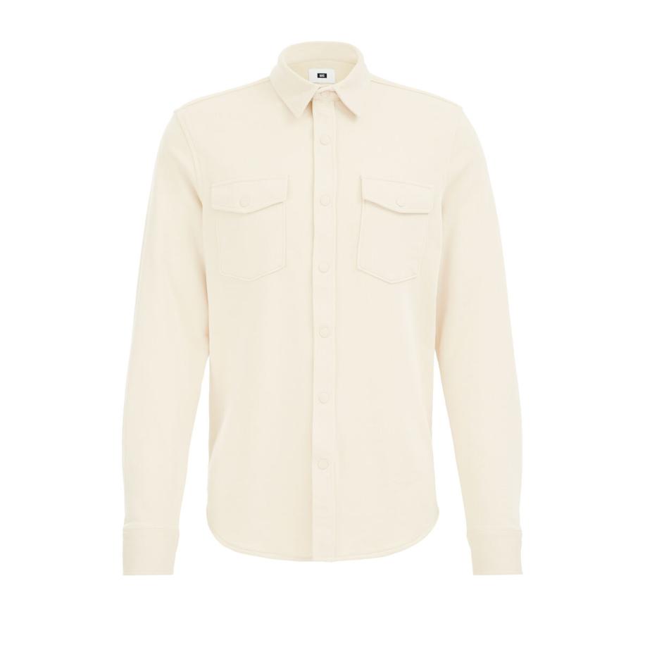 Fundamentals heren Regular fit overshirt van katoenmix - Regular fit - Beige - Katoen - Maat: XXL Bruin