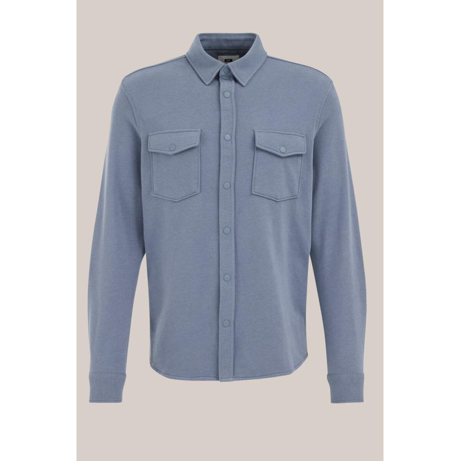 Fundamentals heren Regular fit overshirt van katoenmix - Regular fit - Lavendel - Katoen - Maat: XXL Multicolor