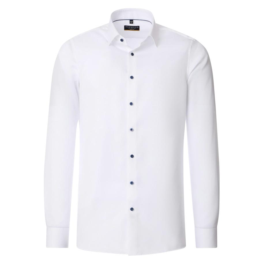Redmond Overhemd wit, Effen Wit