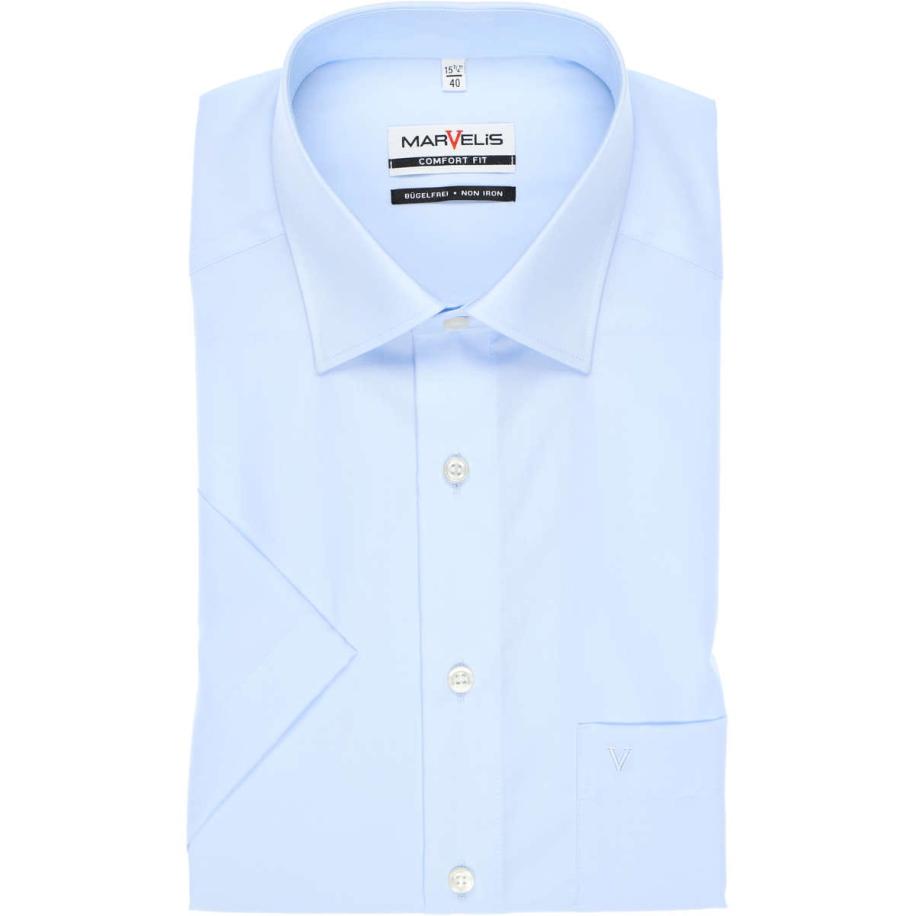 Marvelis Overhemd Korte mouw blauw Blauw