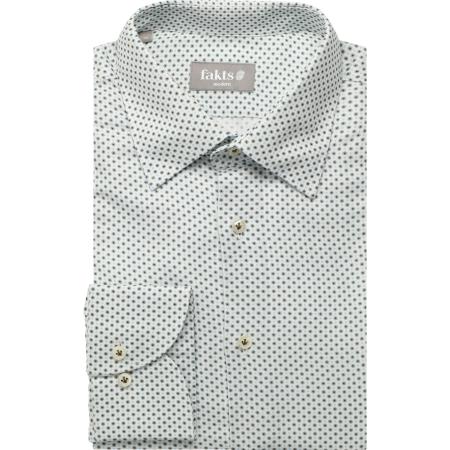 fakts Busy Overhemd olijfgroen, Motief