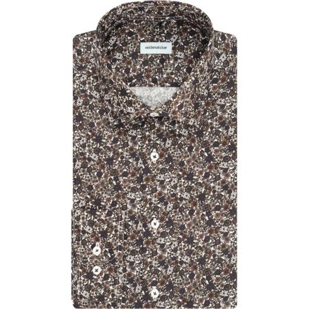 Seidensticker Overhemd bruin, Bloemen
