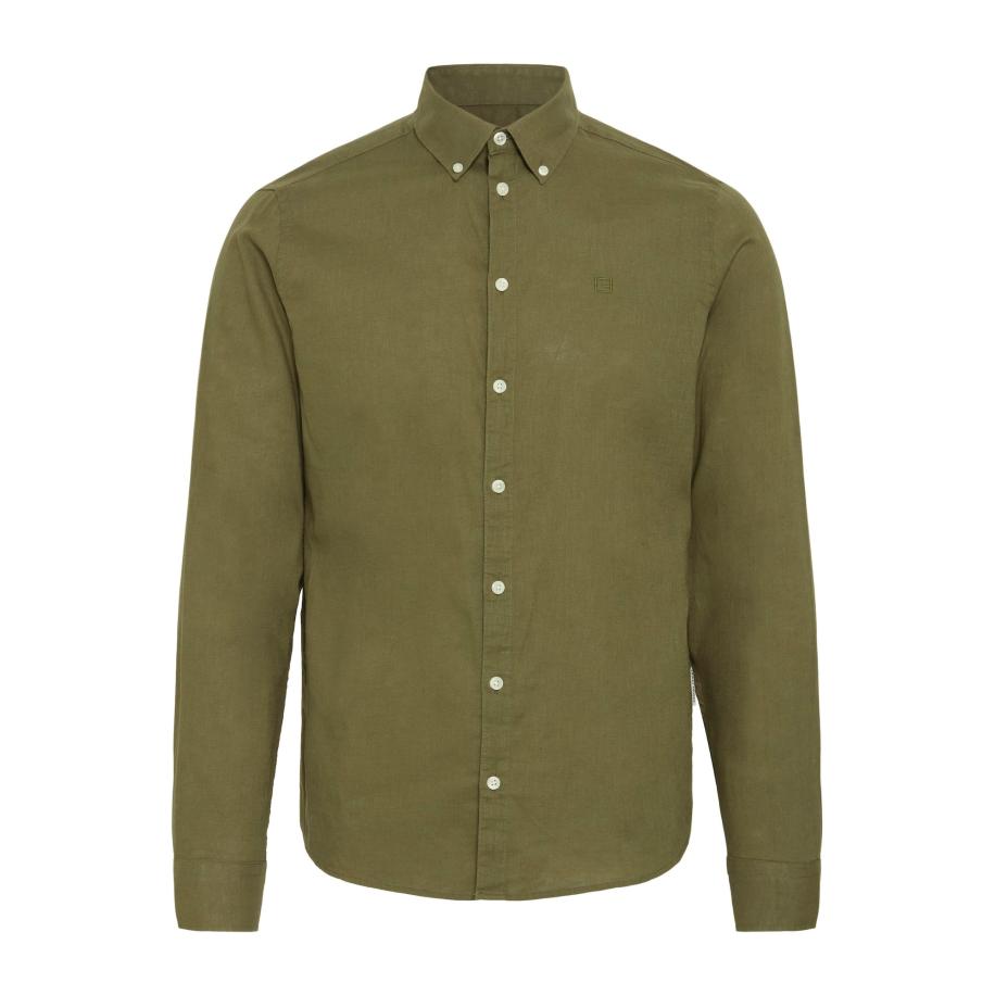 Casual Friday Casual Friday Overhemd Anton olijfgroen -