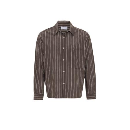 Antioch Antioch Overhemd chocoladebruin / offwhite