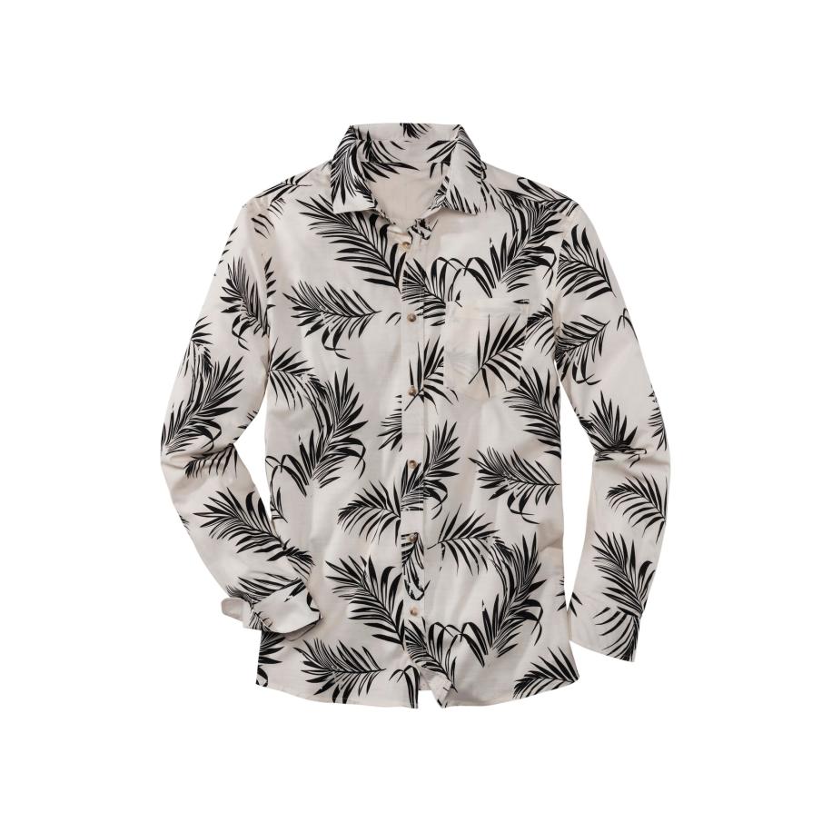 JOHN DEVIN JOHN DEVIN Overhemd crème / zwart -