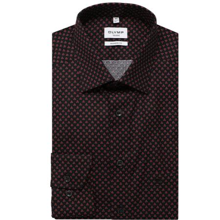 OLYMP Tendenz Overhemd bordeaux, Motief