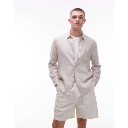 ARKET - Regular-fit linnen overhemd in beige-Neutraal