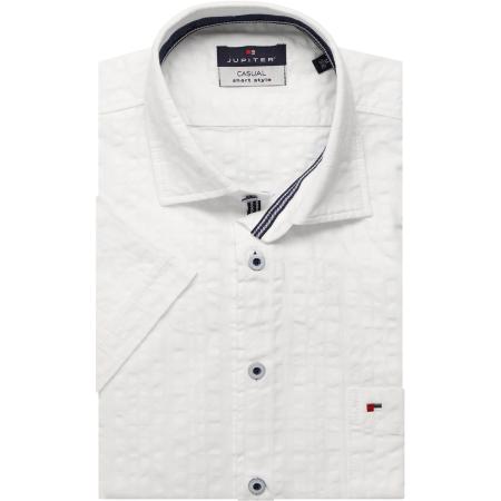 Jupiter Casual Overhemd Korte mouw wit