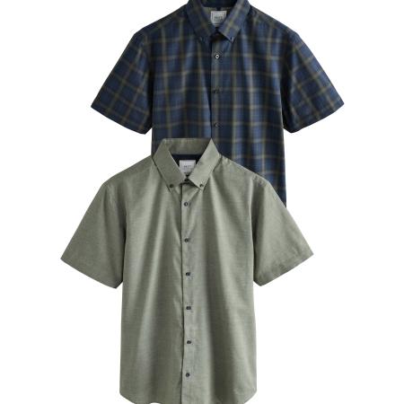 Next Next Overhemd olijfgroen / zwart