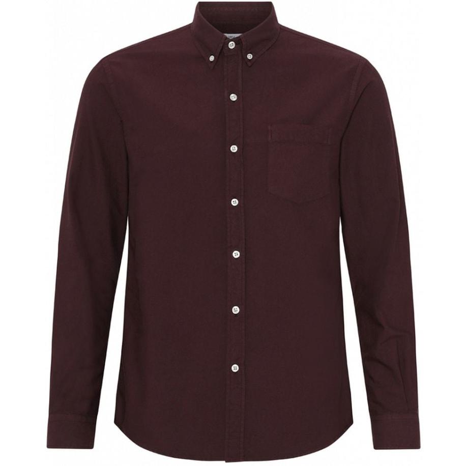 Colorful Standard Overhemd Bordeaux Rood